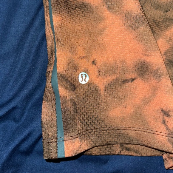 lululemon textured tech short diamond dye warm coral seared grey - size XL - Picture 2 of 4